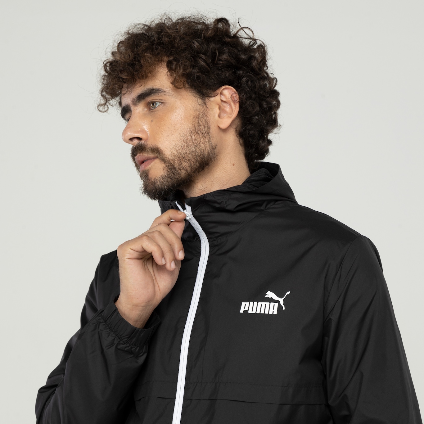 Jaqueta Masculina Puma com Capuz Solid Windbreaker - Foto 4