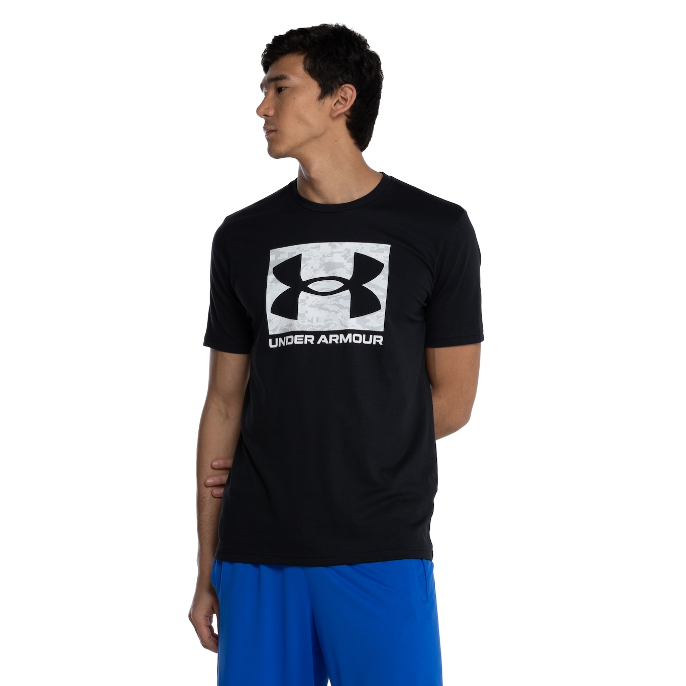 Camiseta Masculina Under Armour Manga Curta Camo Boxed - Video 1