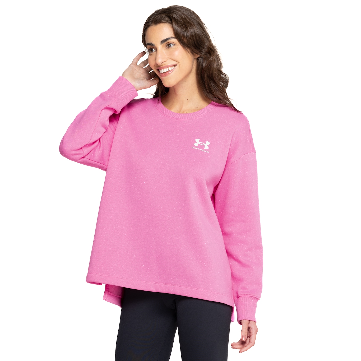 Blusa de Moletom Feminina Under Armour Rival Fleece Over - Video 1