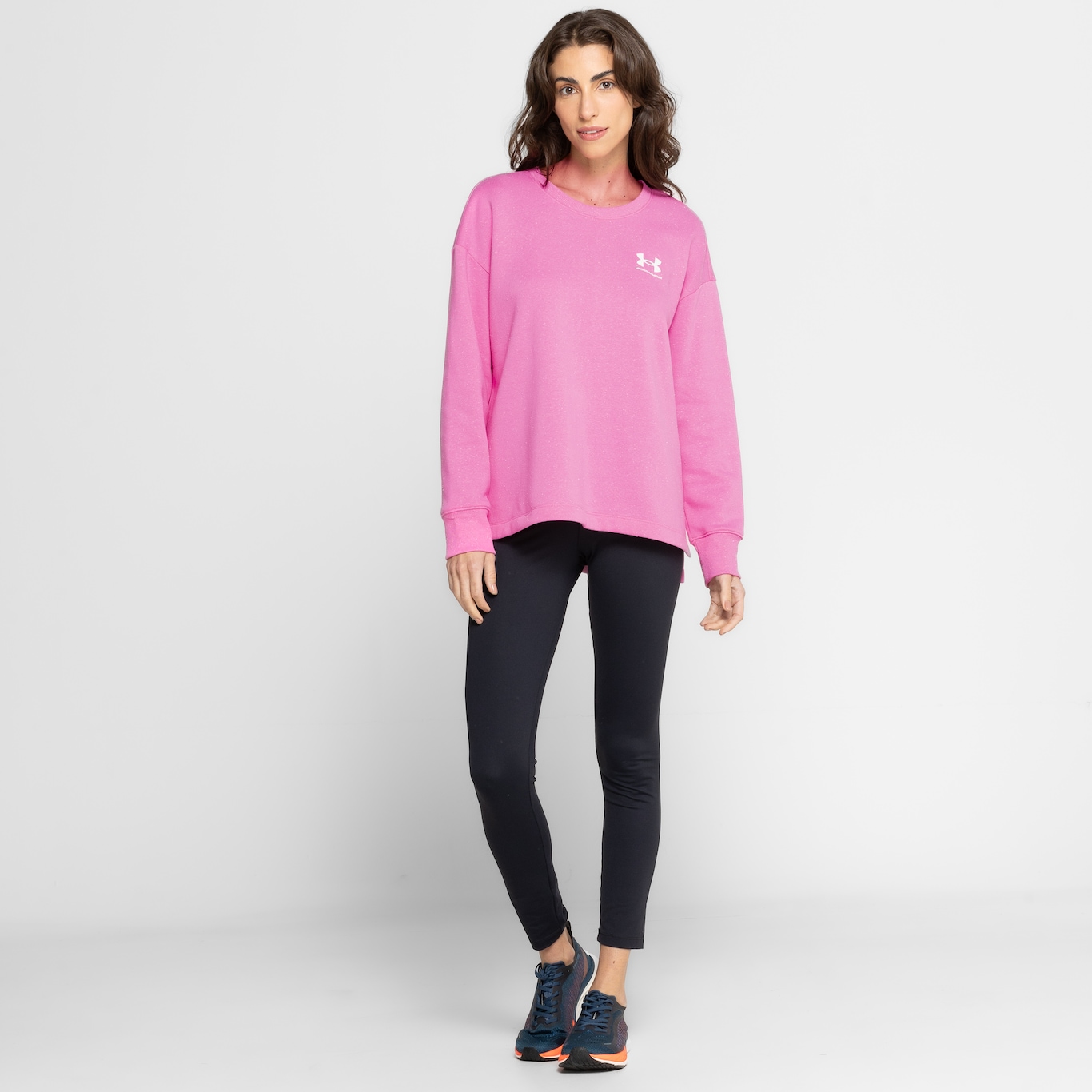 Blusa de Moletom Feminina Under Armour Rival Fleece Over - Foto 4