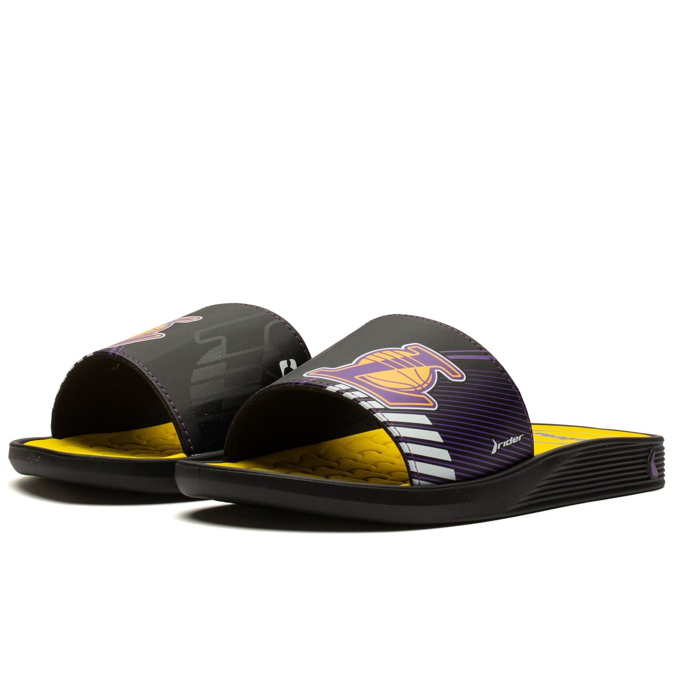 Chinelo Slide NBA Grendene Rider Pump II - Adulto - Foto 2