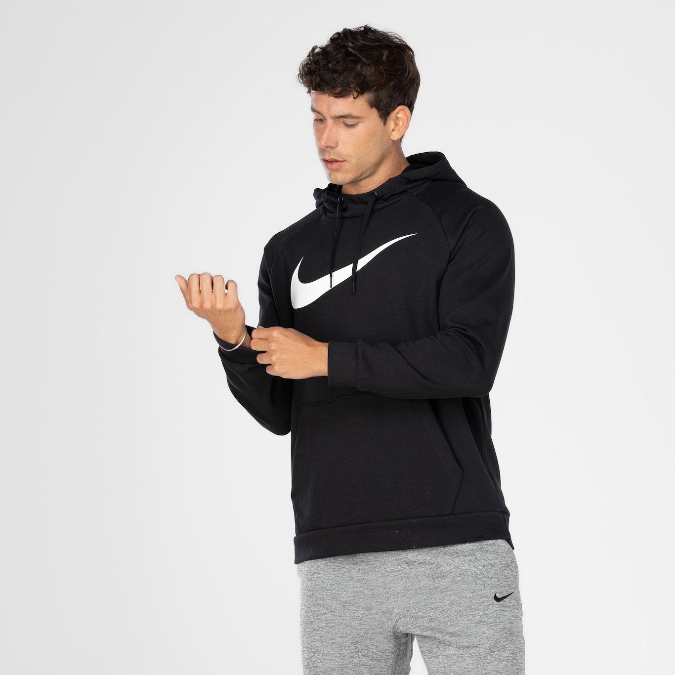 Blusão Masculino Nike Dri-Fit com Capuz Hoodie Swoosh - Foto 5