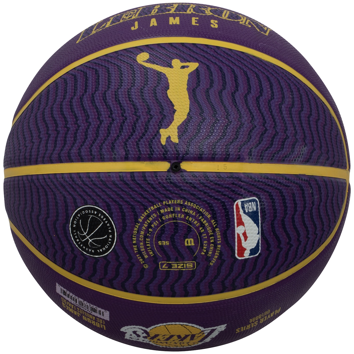 Bola de Basquete Los Angeles Lakers Lebron James 6 Wilson NBA em Promoção