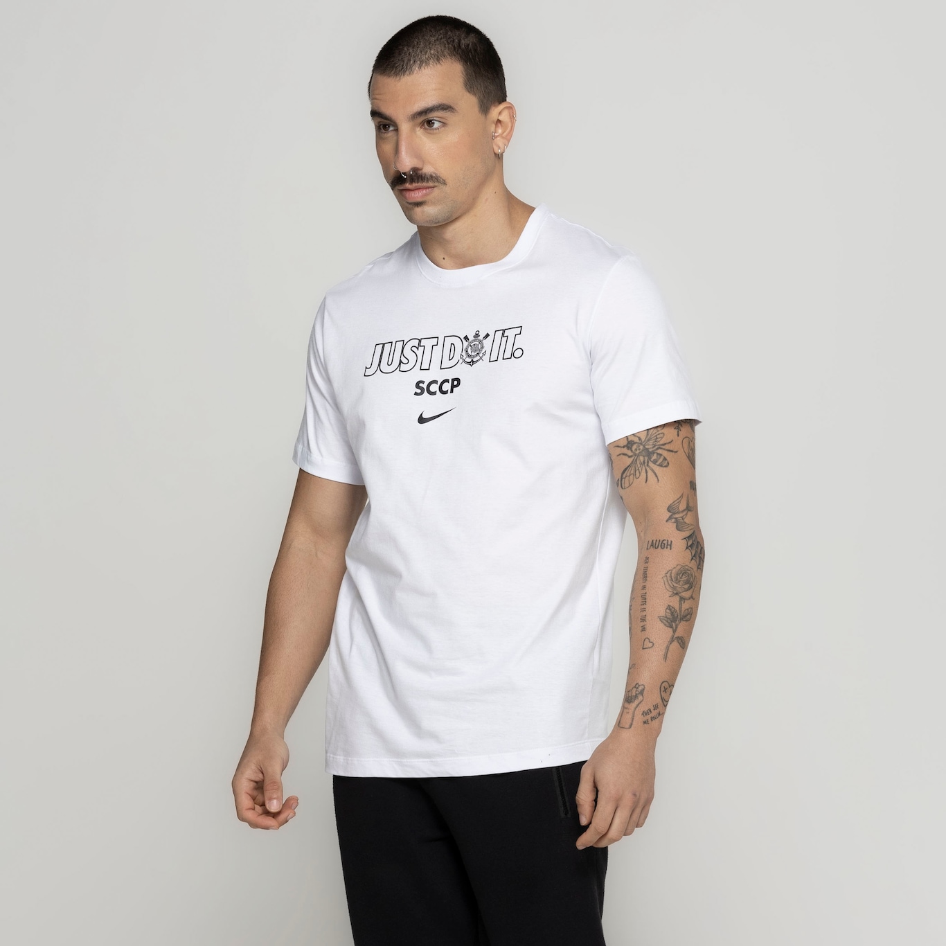 Camiseta do Corinthians Masculina Nike Manga Curta Tee - Foto 4