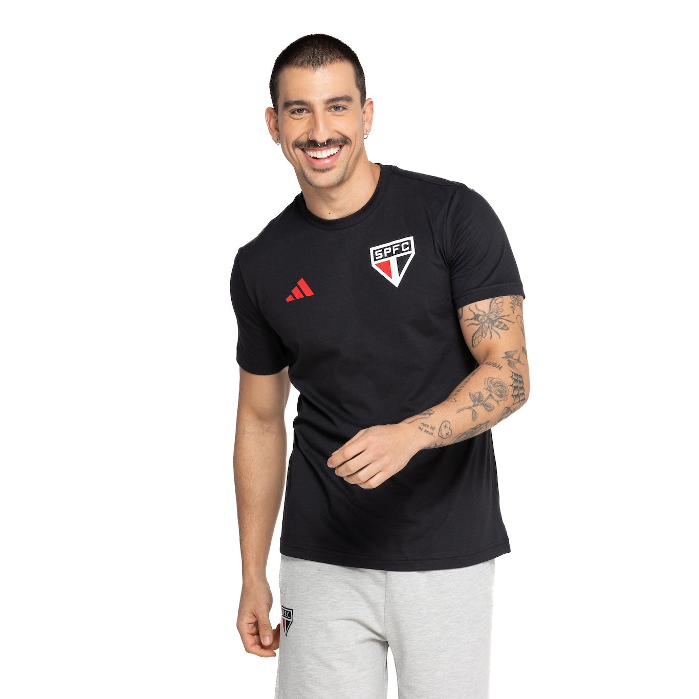 Camiseta Esportiva Futebol Americano Manga Curta Preto