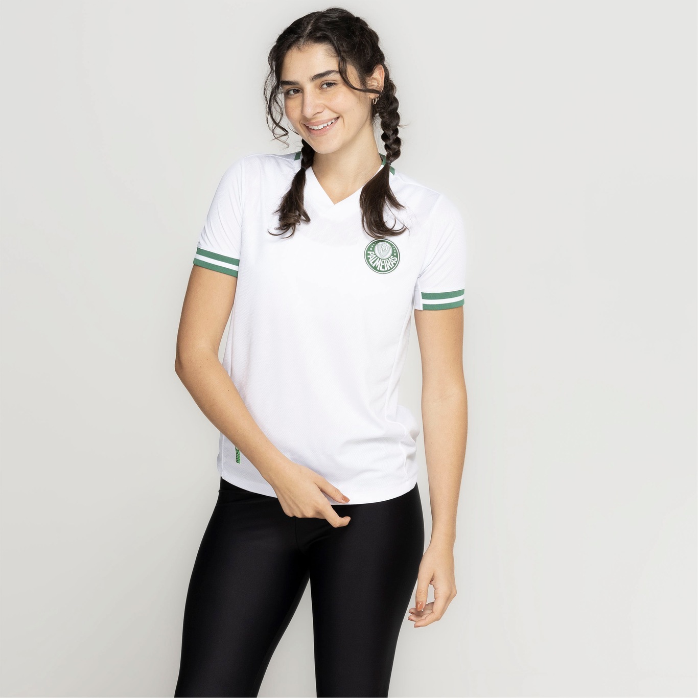 Camiseta do Palmeiras Feminina Manga Curta Score - Foto 3