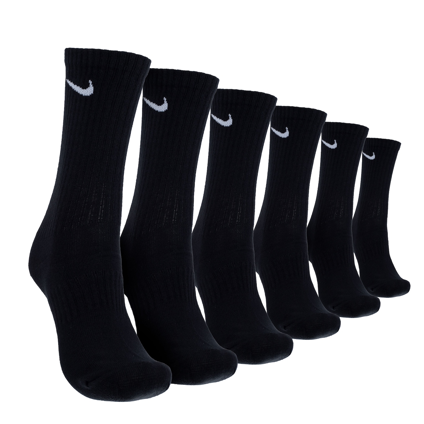 Kit de Meias Cano Alto Nike Everyday Lightweight Crew com 3 Pares - Adulto - Foto 1