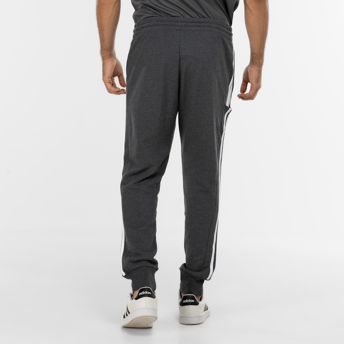 Calça Masculina adidas 3 Stripes French Terry Punh - Foto 3