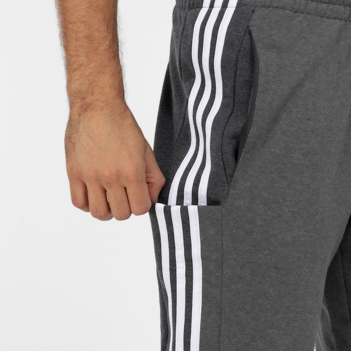 Calça Masculina adidas 3 Stripes French Terry Punh - Foto 5