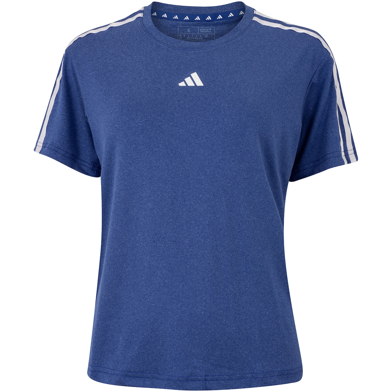 Camiseta Feminina adidas Manga Curta Essentials 3 Listras - Foto 1