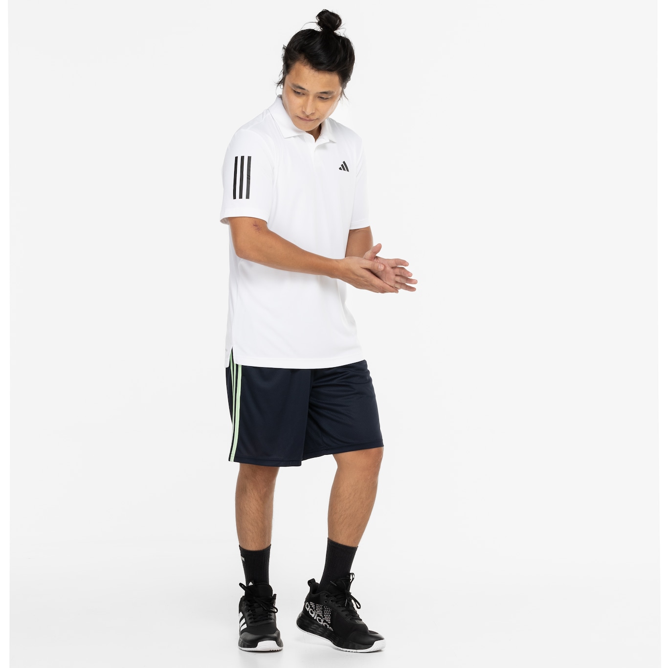 Camisa Polo Masculina adidas Manga Curta Club 3 Stripes - Foto 4