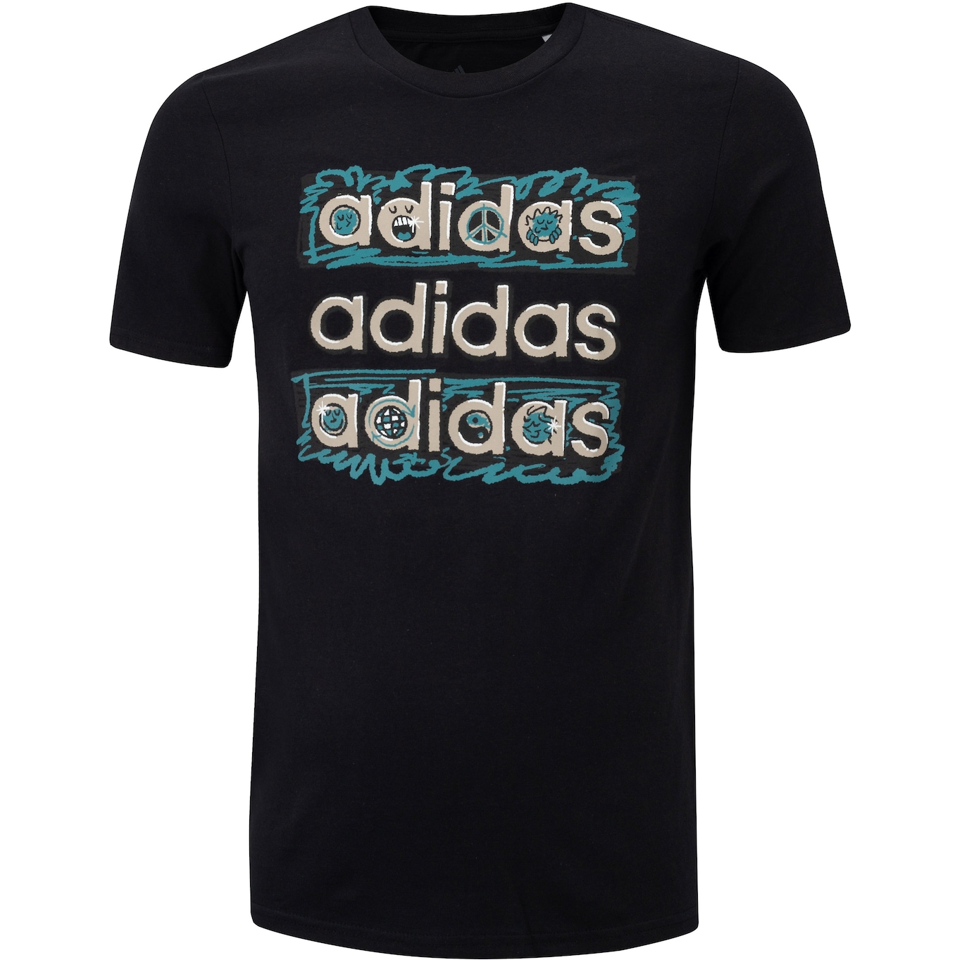 Camiseta Masculina adidas Manga Curta Doodle - Foto 6