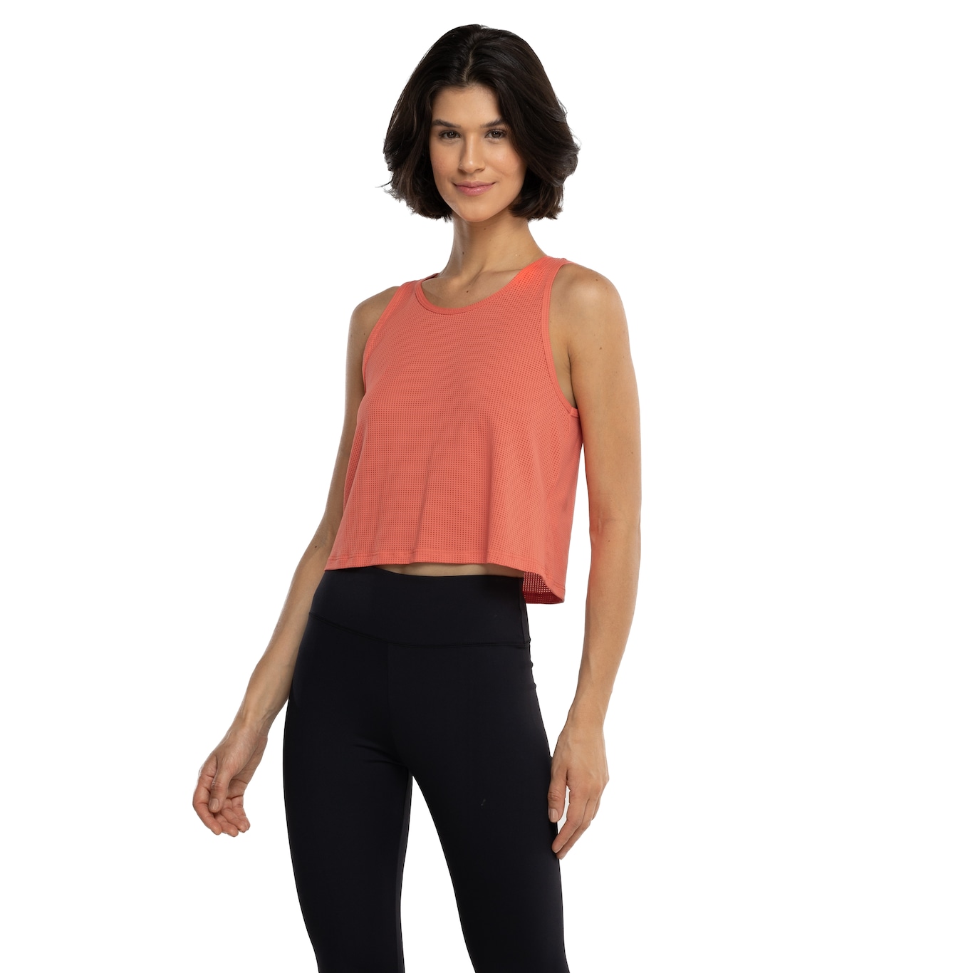 Camiseta Regata Cropped Feminina Oxer Telada - Video 1