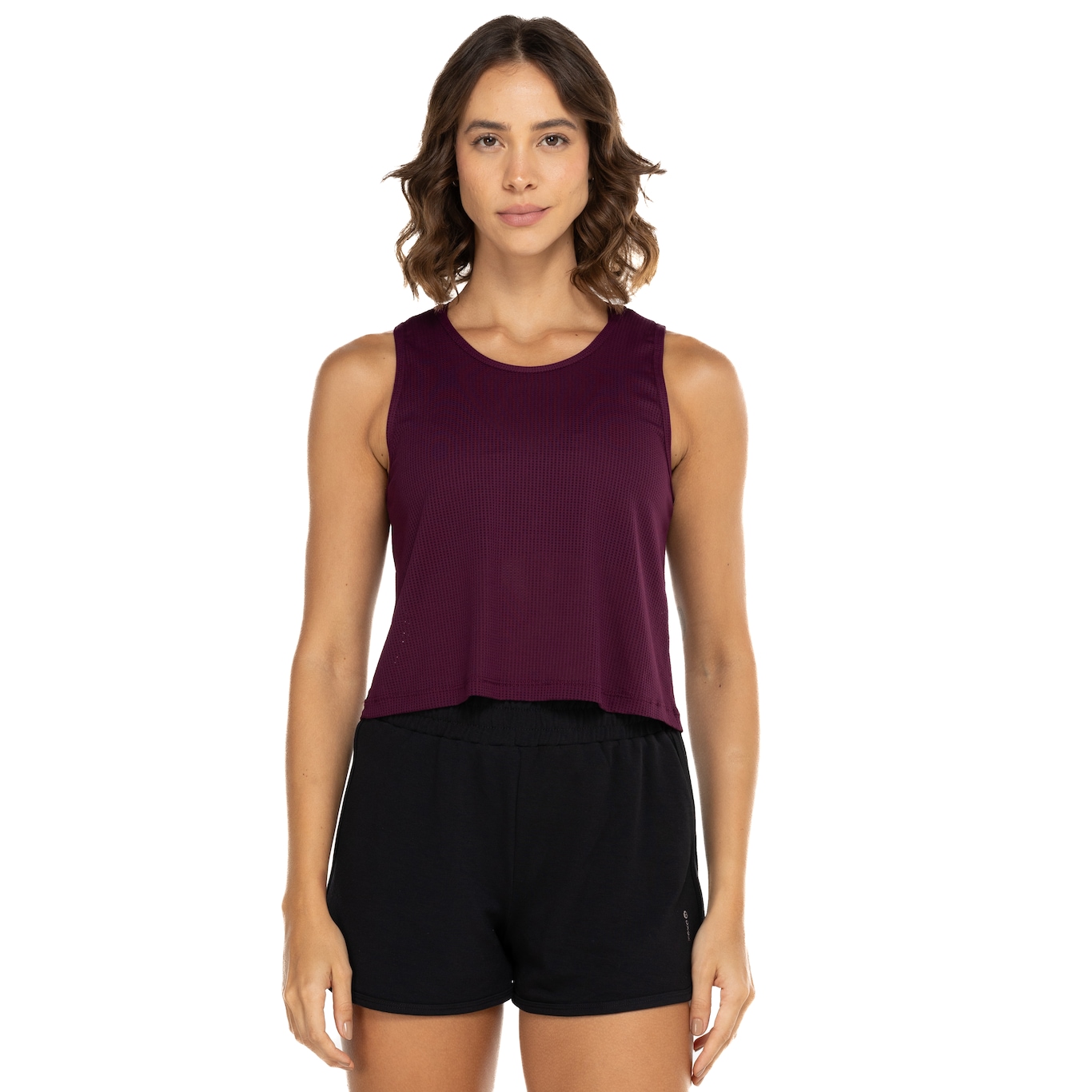 Camiseta Regata Cropped Feminina Oxer Telada - Video 1