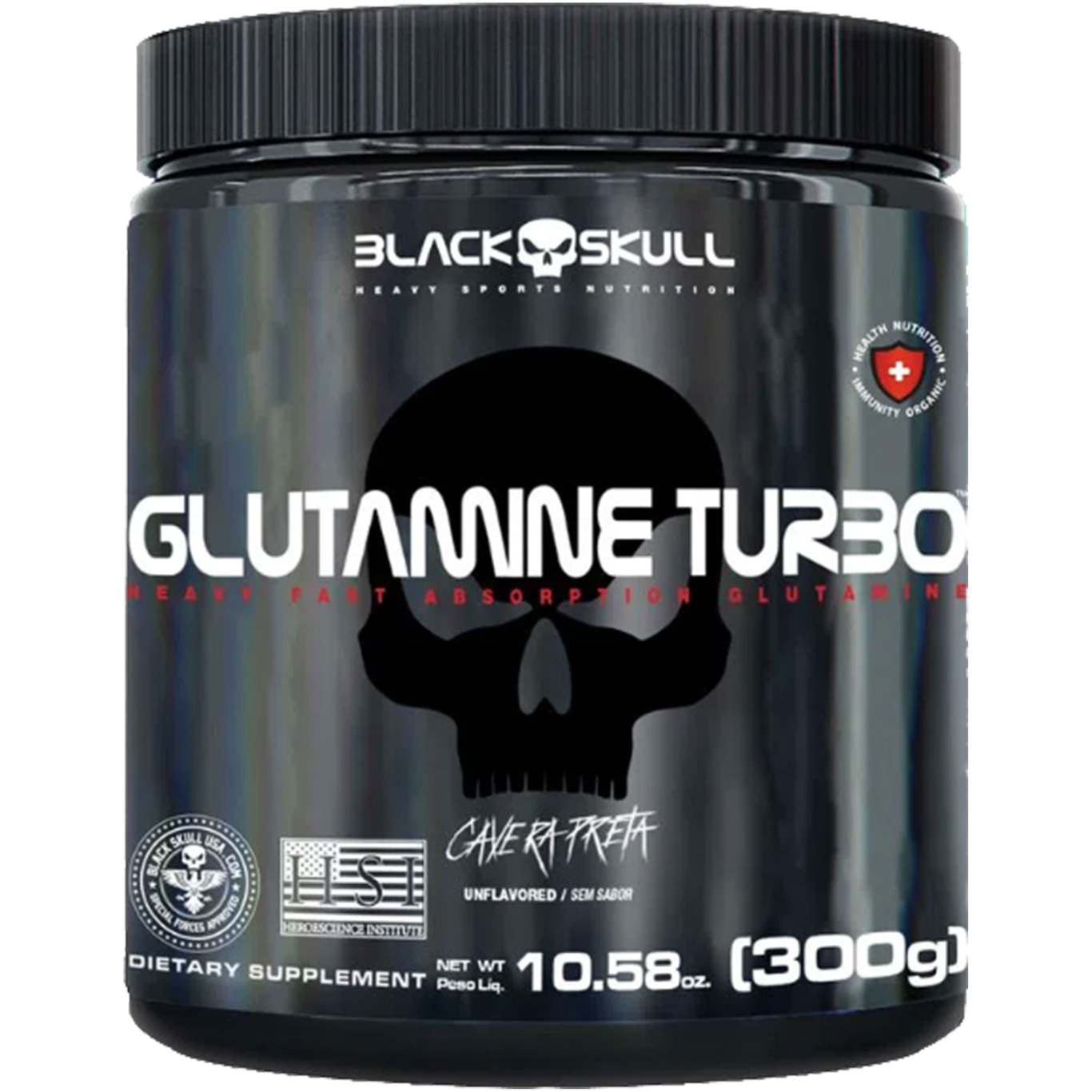 Glutamina Black Skull Turbo - 300g - Foto 1