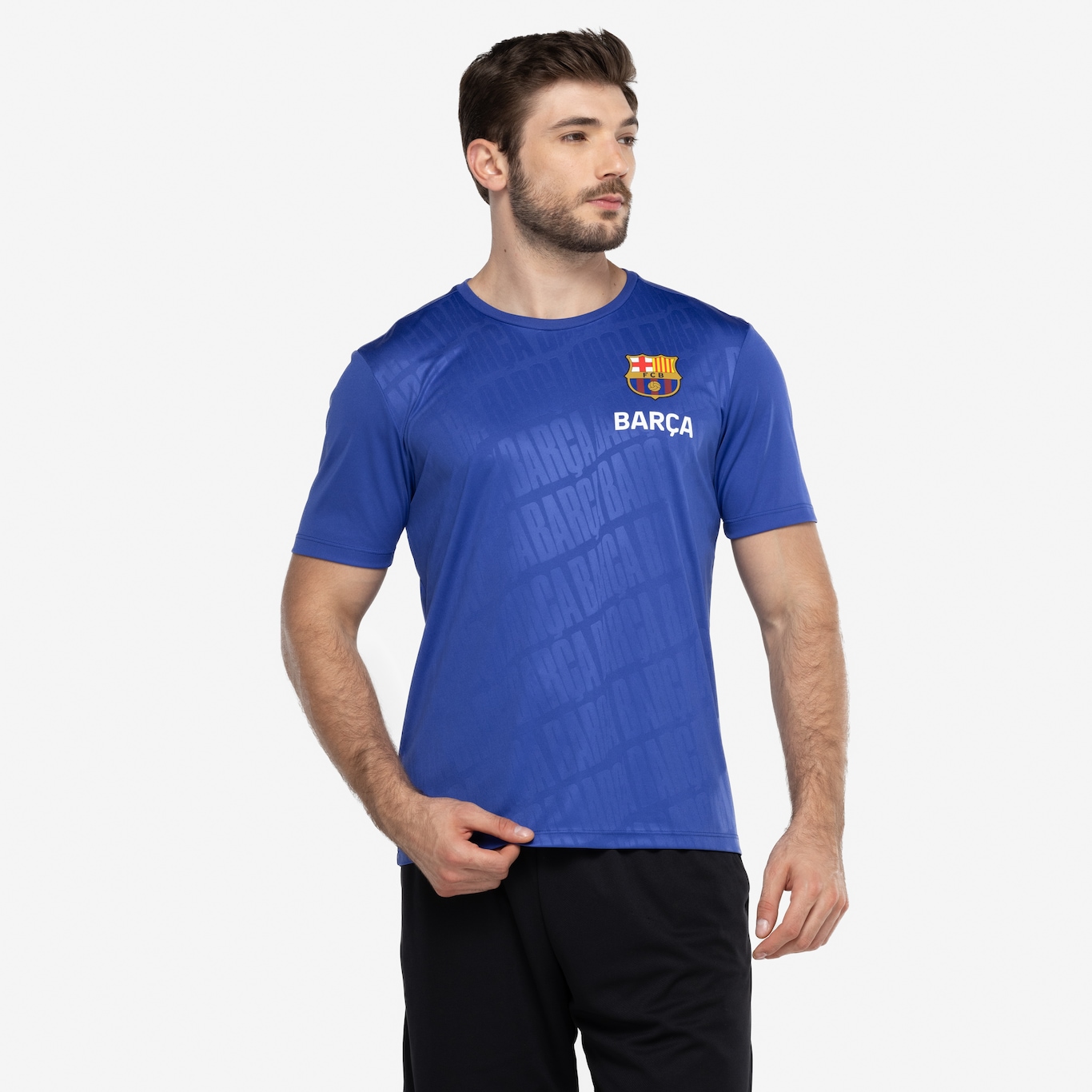 Camiseta Barcelona Masculina Embossed - Foto 5