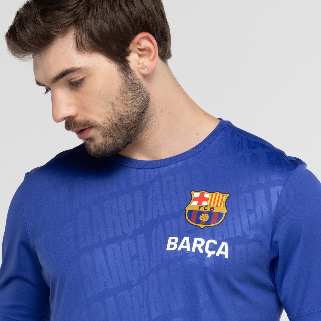 Camiseta Barcelona Masculina Embossed - Foto 6