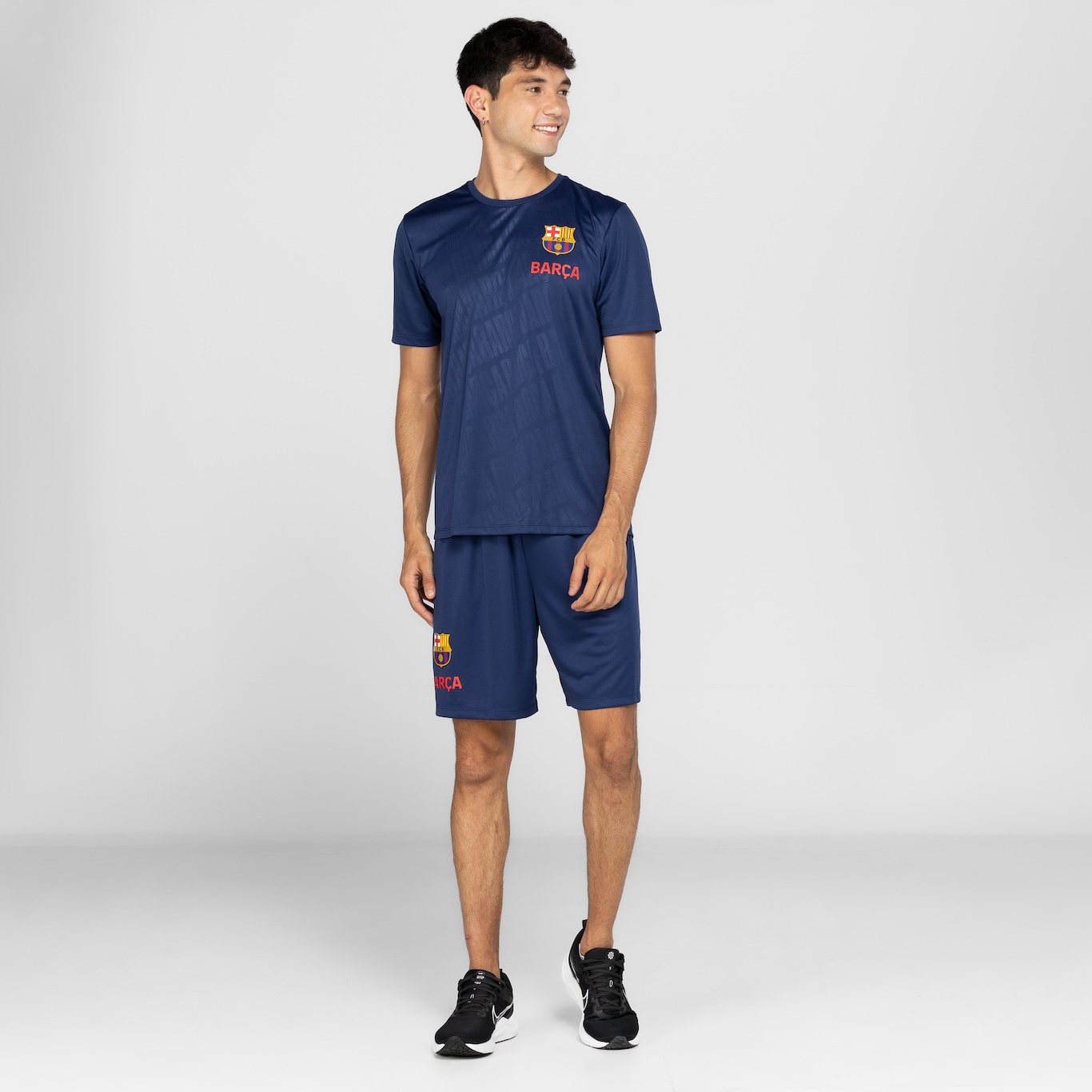 Camiseta Barcelona Masculina Embossed - Foto 4