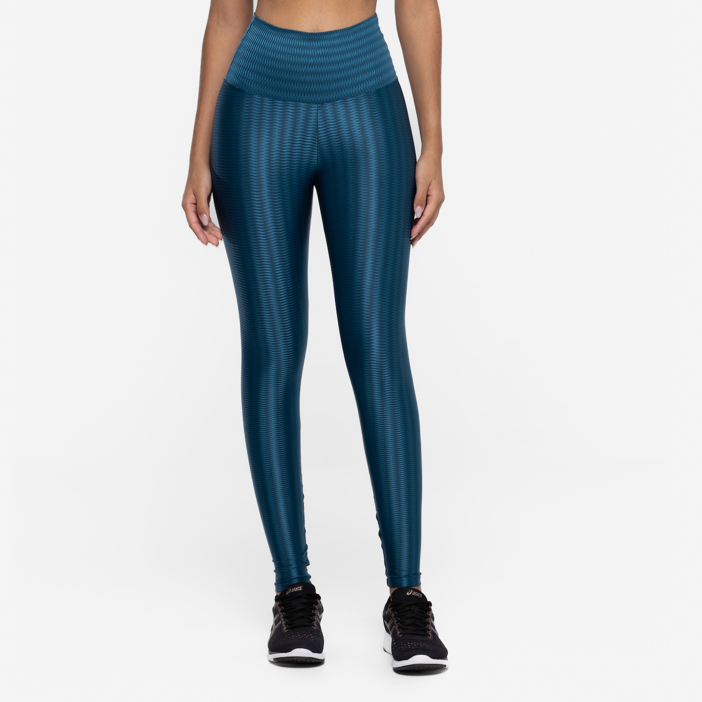 Calça Legging Feminina Oxer New Zig Média Compressão Cós Alto - Foto 4