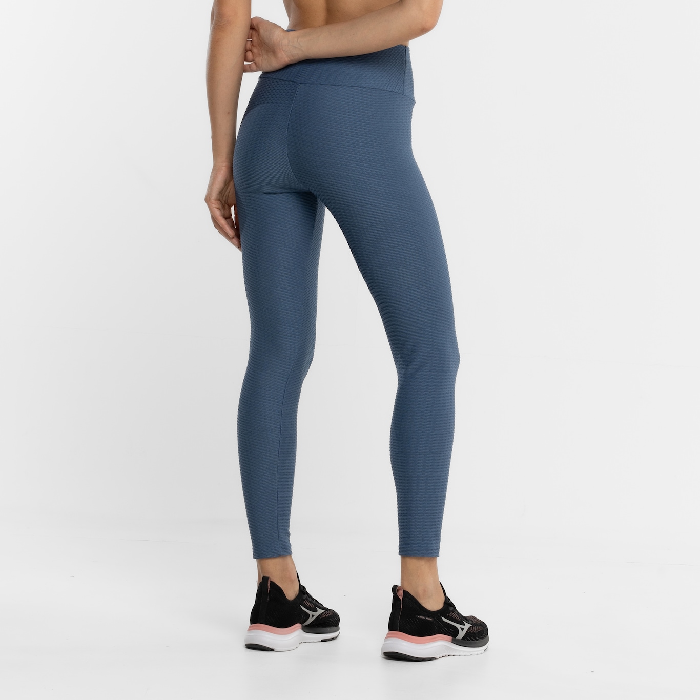 Calça Legging Feminina Oxer Textura New Baixa Compressão Cós Médio - Foto 3