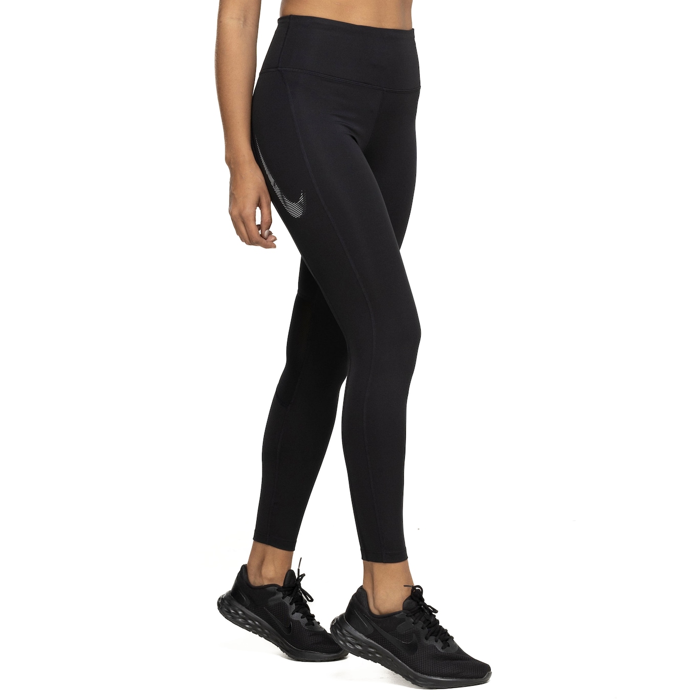 Calça Legging Feminina Nike Pro Tight Dri-Fit MR NVTY em Promoção