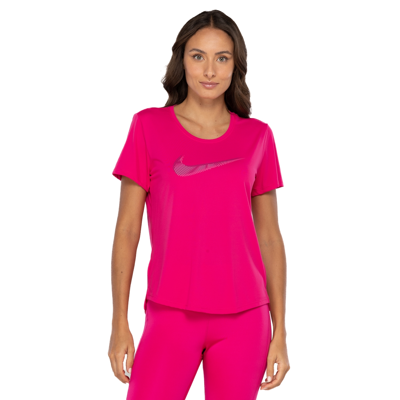 Camiseta Feminina Nike Dri-Fit Swoosh Hbr SS - Foto 1