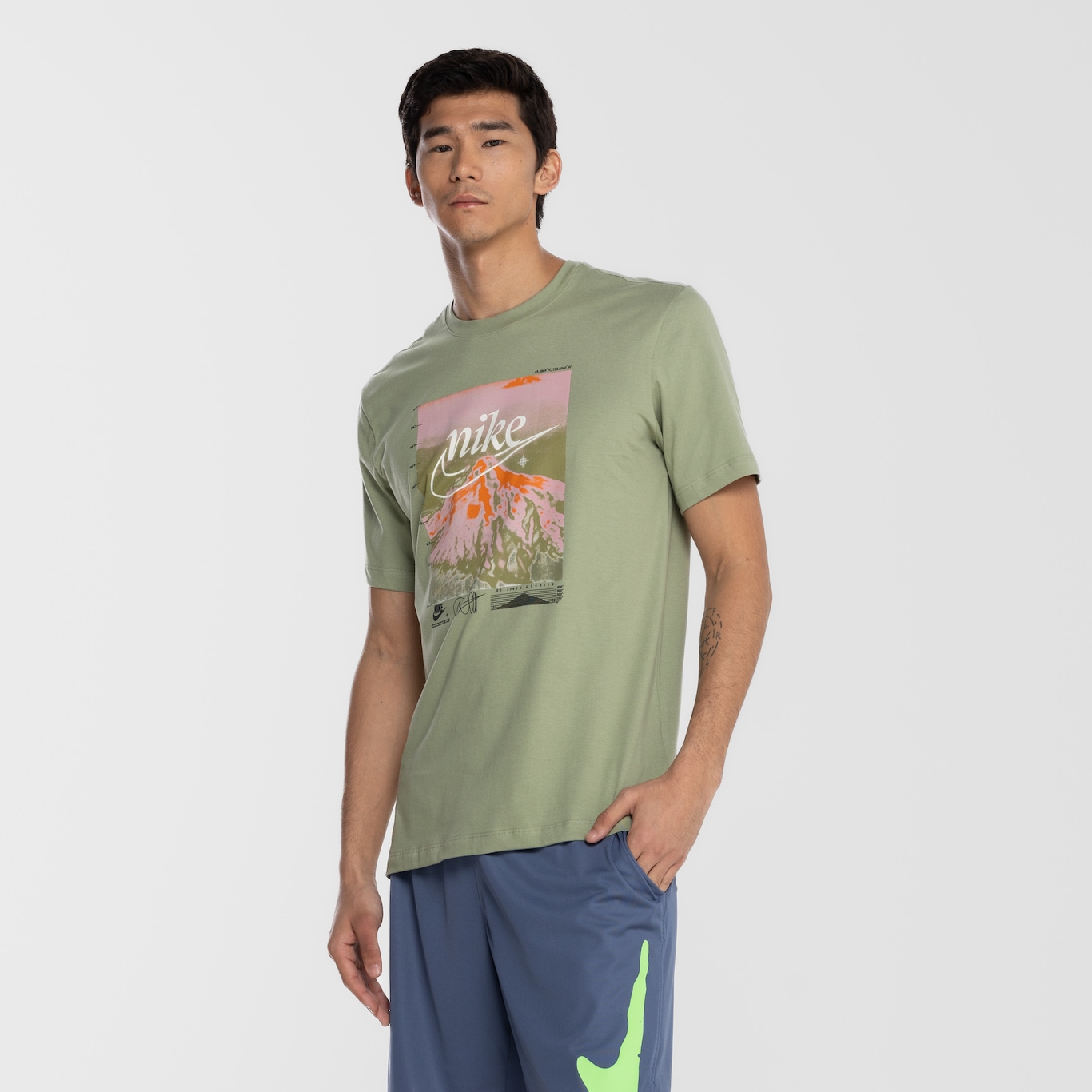 Camiseta Masculina Nike Manga Curta Sportswear Oc Pk2 - Foto 5