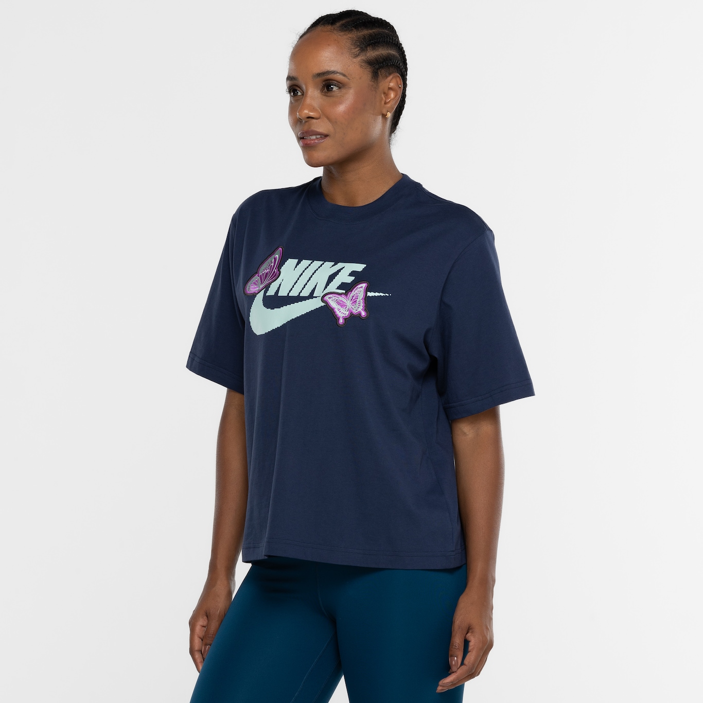 Camiseta Feminina Nike Manga Curta Sportswear Oc 1 Boxy - Foto 5