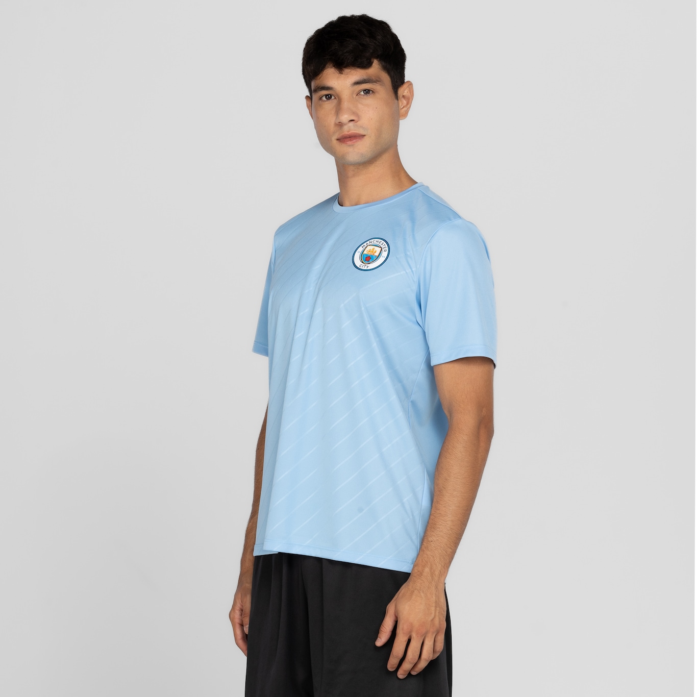 Camiseta Manchester City Masculina Embossed - Foto 5