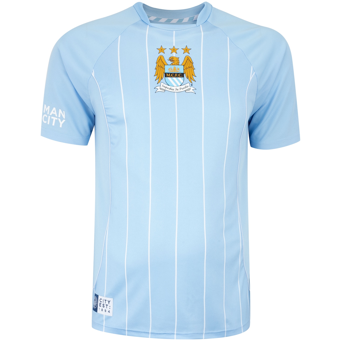 Camiseta Manchester City Masculina Retrô 2007 - Foto 1