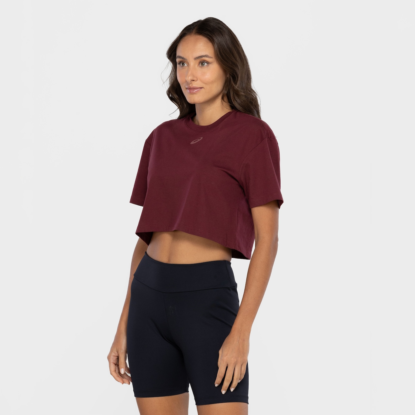 Blusa Cropped Feminina ASICS Manga Curta Malha - Foto 5