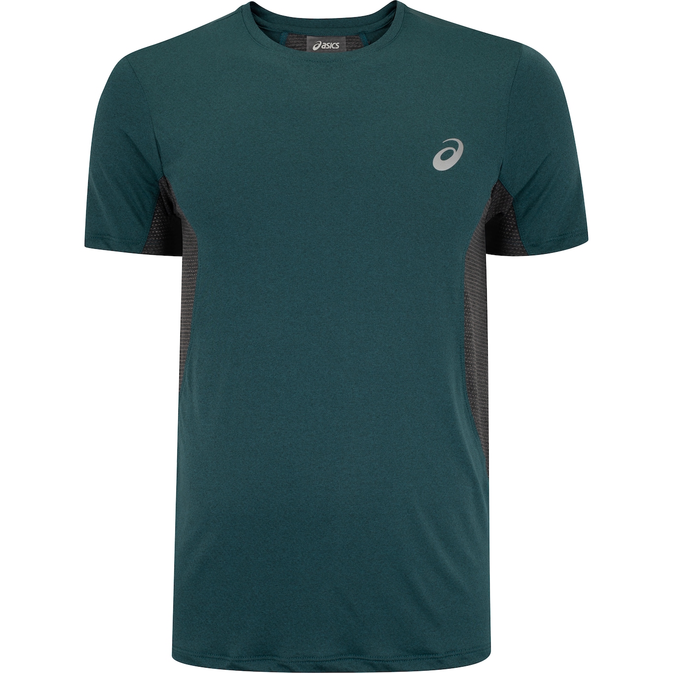 Camiseta Masculina ASICS Manga Curta Respirável de Secagem Rápida Refletiva Mescla - Foto 1