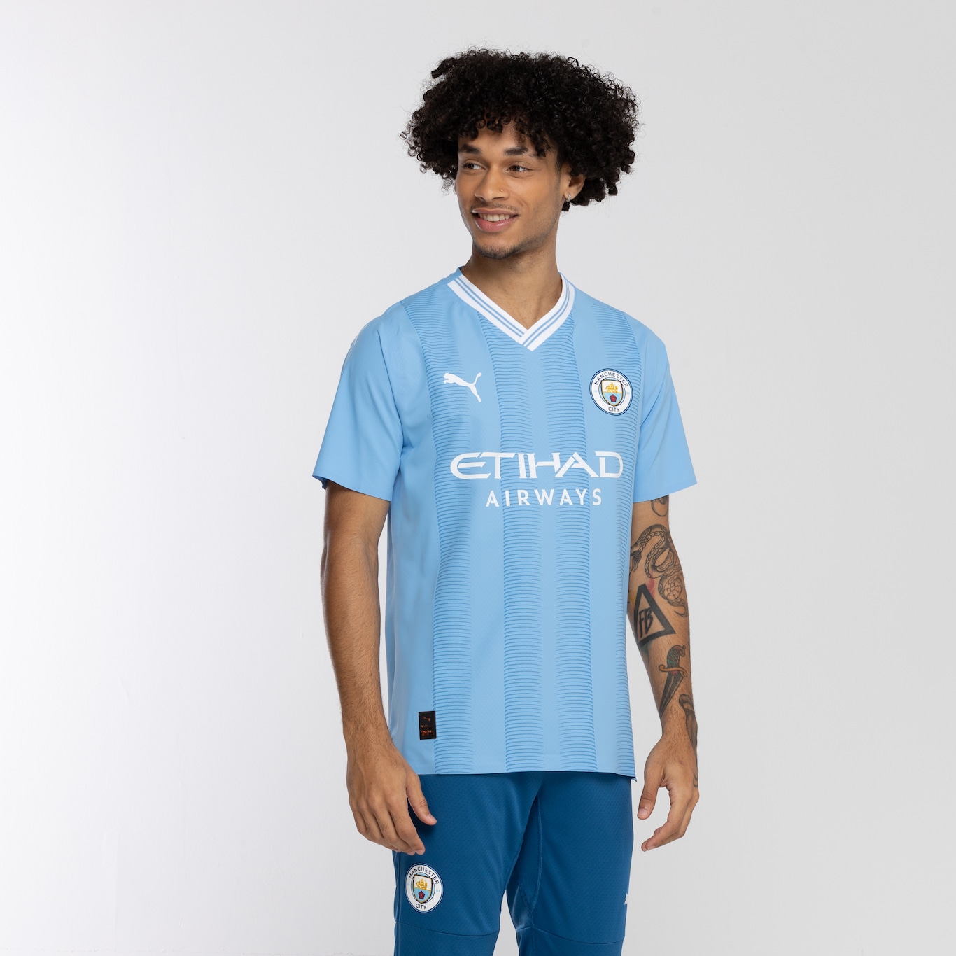 Camisa do Manchester City I 23 Puma Masculina Jogador - Foto 5