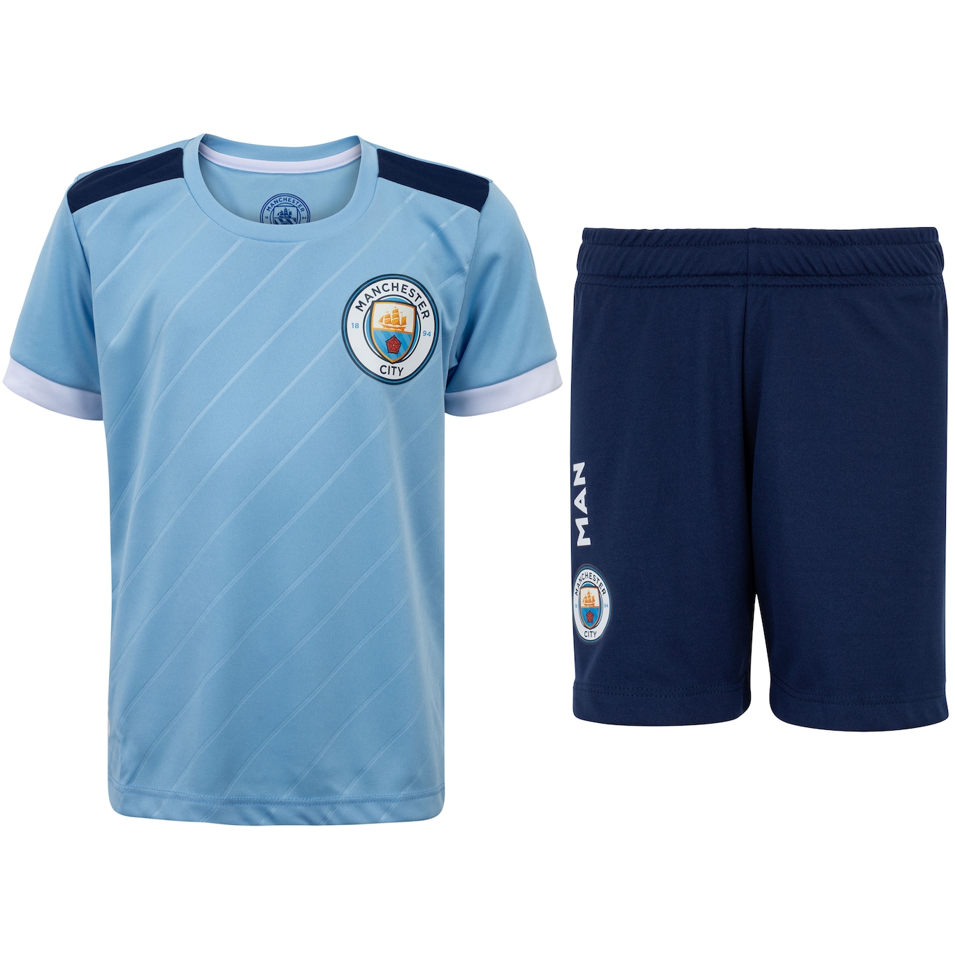 Kit Fardamento Manchester City Infantil Camiseta + Calção - Foto 1