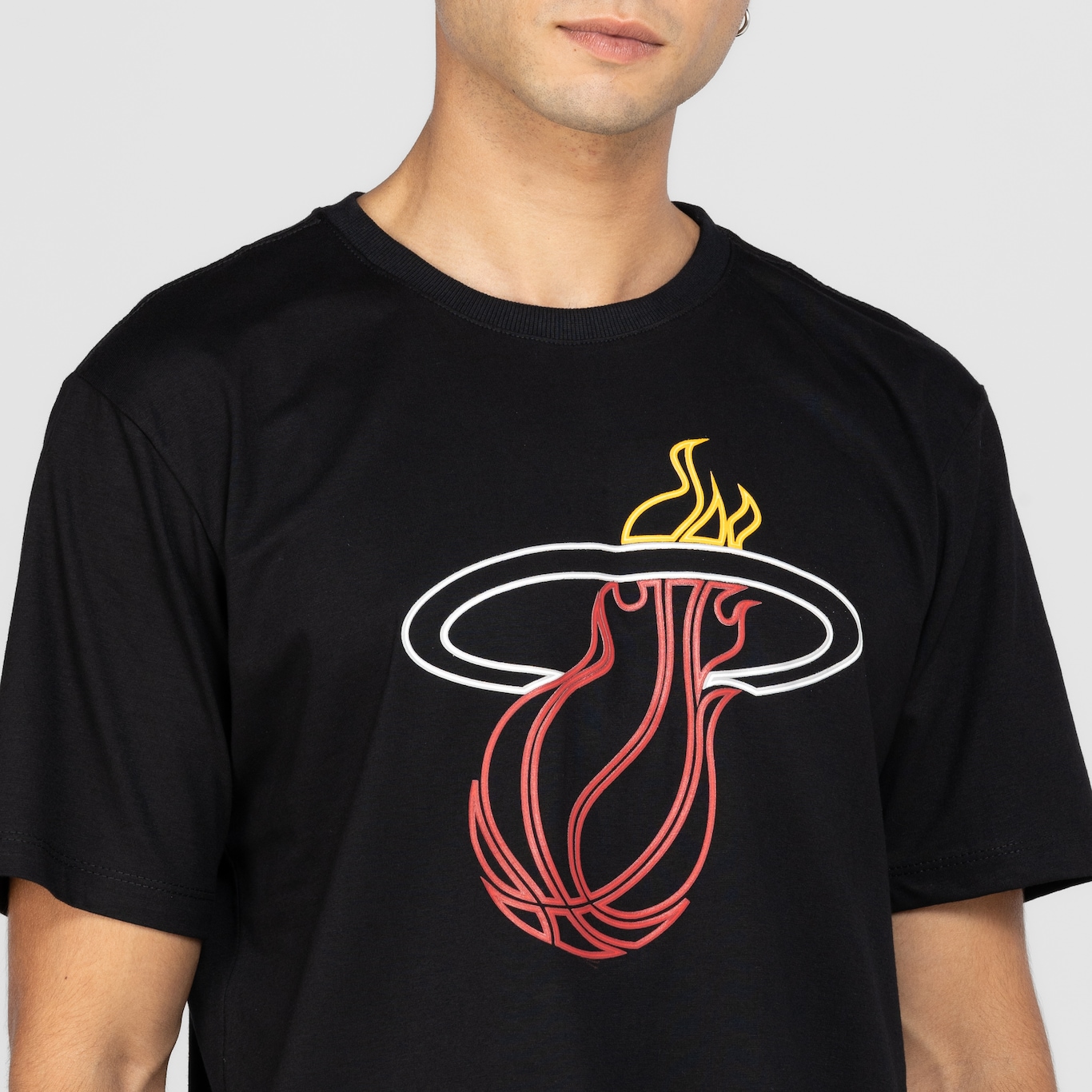 Camiseta Miami Heat Masculina NBA Logo Singn - Foto 6