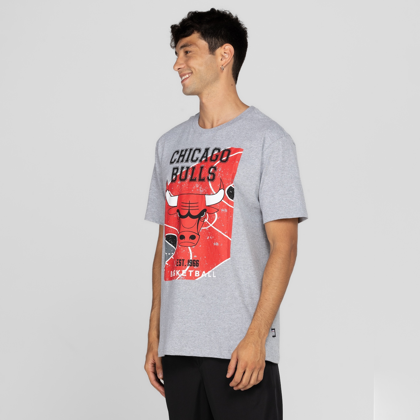 Camiseta Chicago Bulls Masculina NBA Manga Curta Backcourt - Foto 5