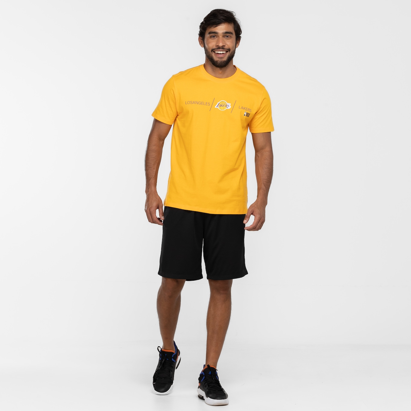 Camiseta do Los Angeles Lakers NBA Masculina Basic Logo - Foto 4