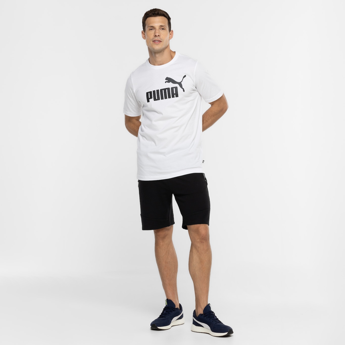 Camiseta Puma Masculina Manga Curta Essentials Logo Tee - Foto 4