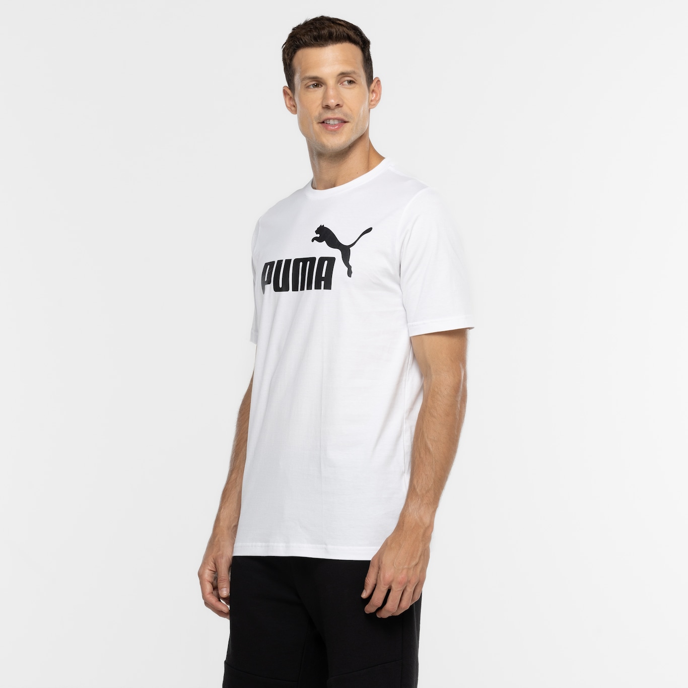 Camiseta Puma Masculina Manga Curta Essentials Logo Tee - Foto 5