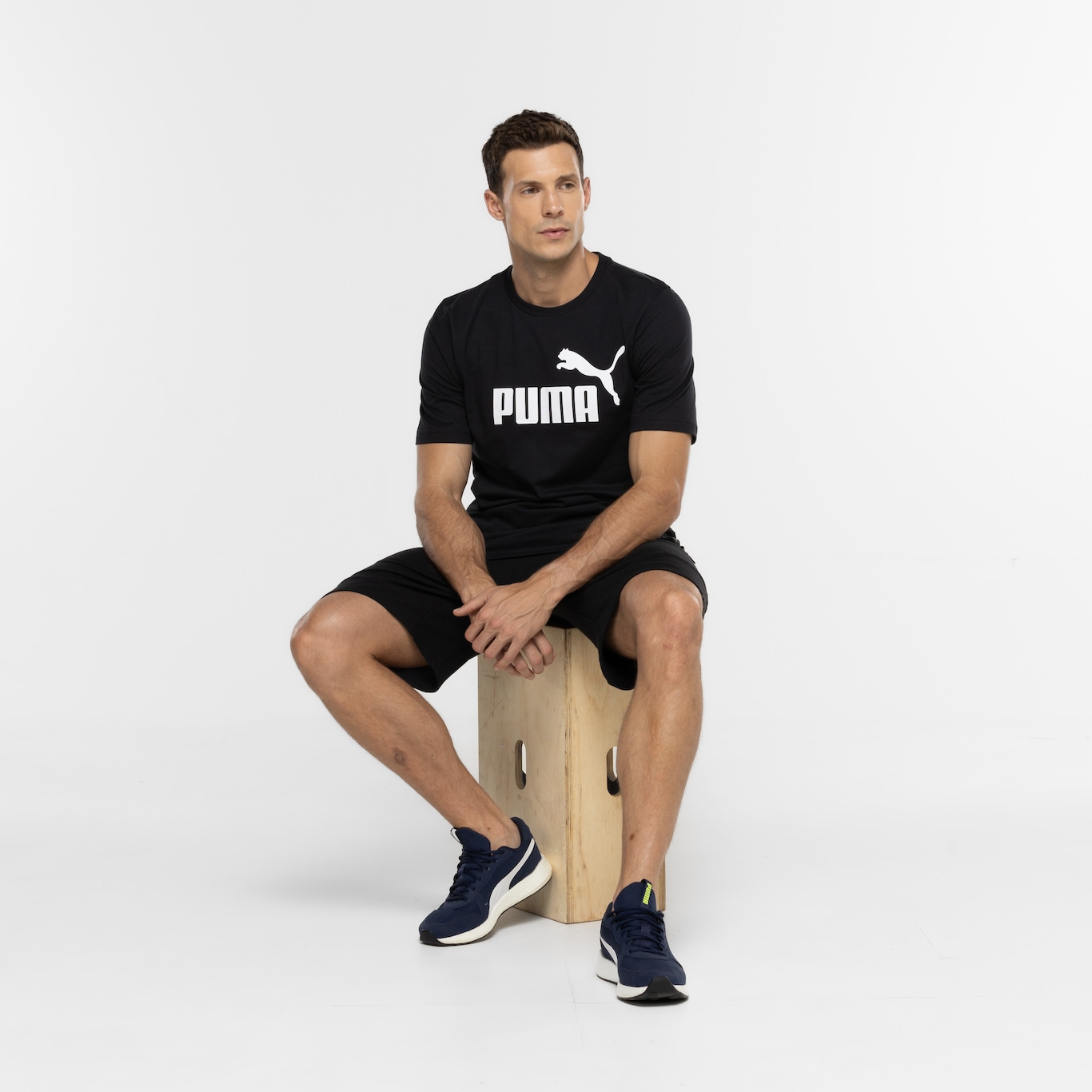 Camiseta Puma Masculina Manga Curta Essentials Logo Tee - Foto 4