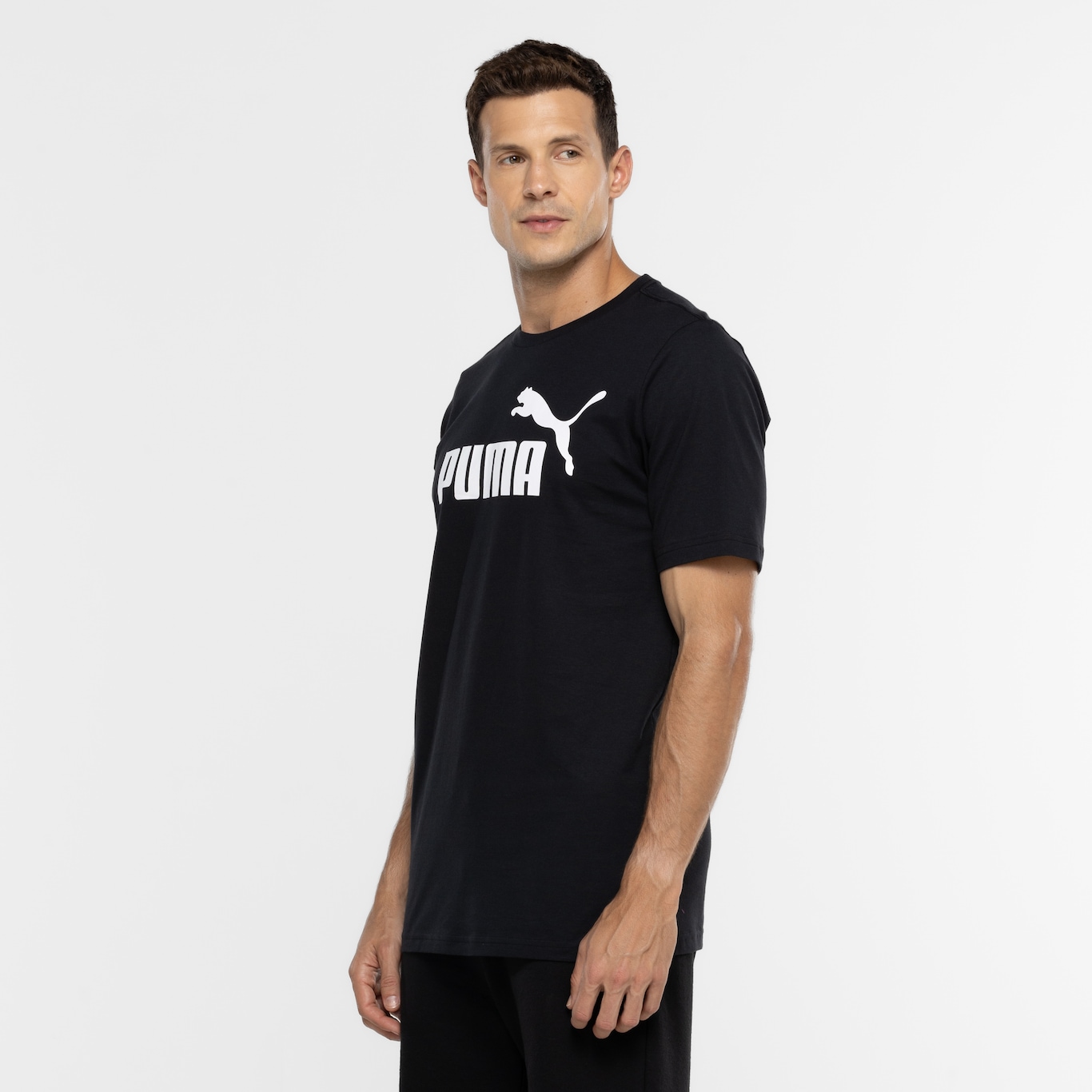 Camiseta Puma Masculina Manga Curta Essentials Logo Tee - Foto 5