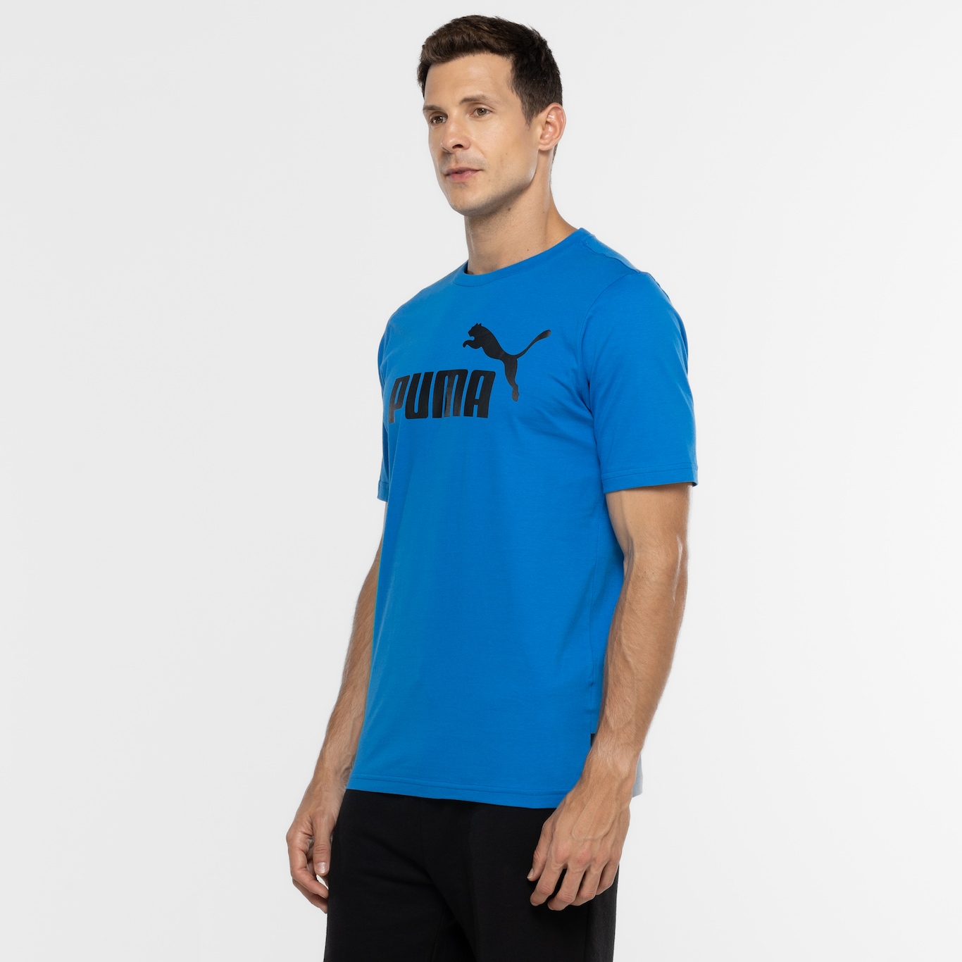 Camiseta Puma Masculina Manga Curta Essentials Logo Tee - Foto 5