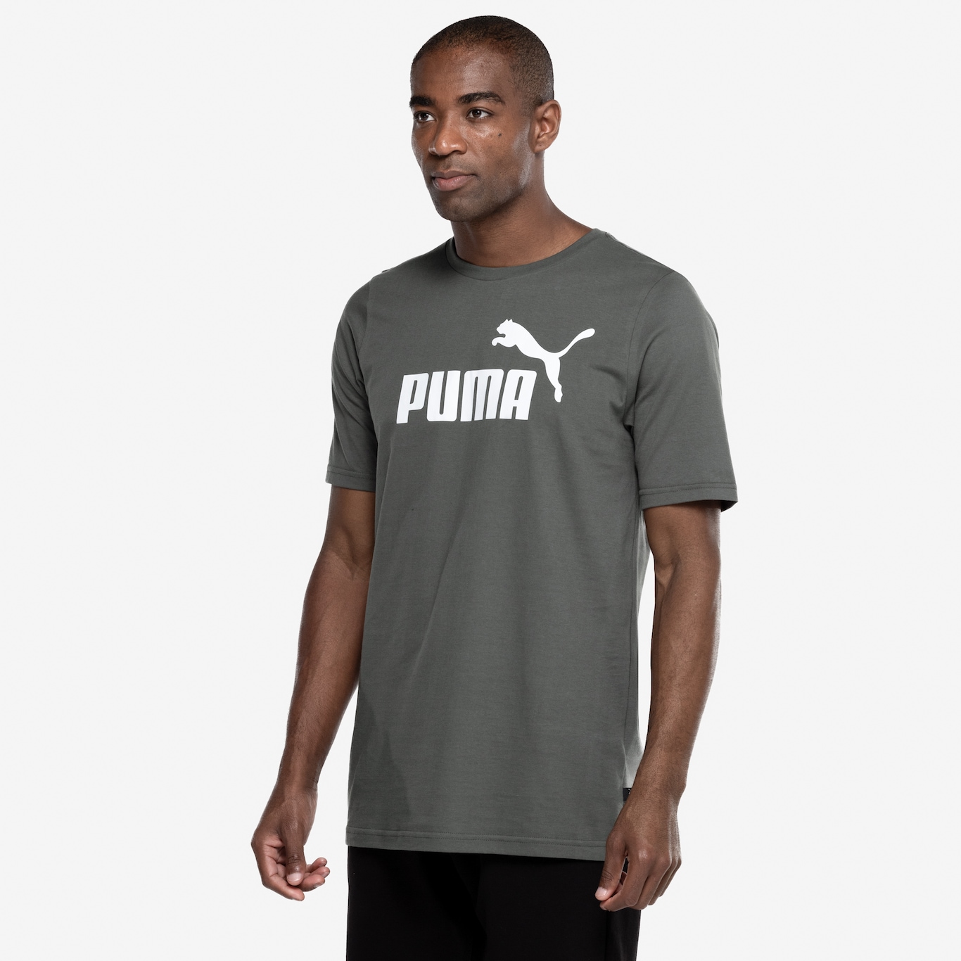 Camiseta Puma Masculina Manga Curta Essentials Logo Tee - Foto 5