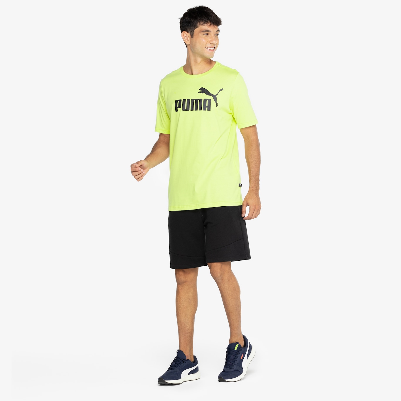 Camiseta Puma Masculina Manga Curta Essentials Logo Tee - Foto 4