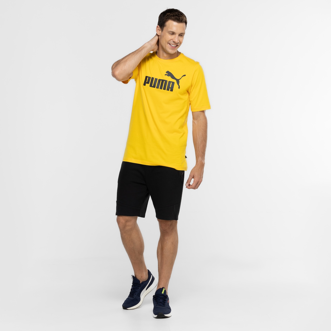 Camiseta Puma Masculina Manga Curta Essentials Logo Tee - Foto 4