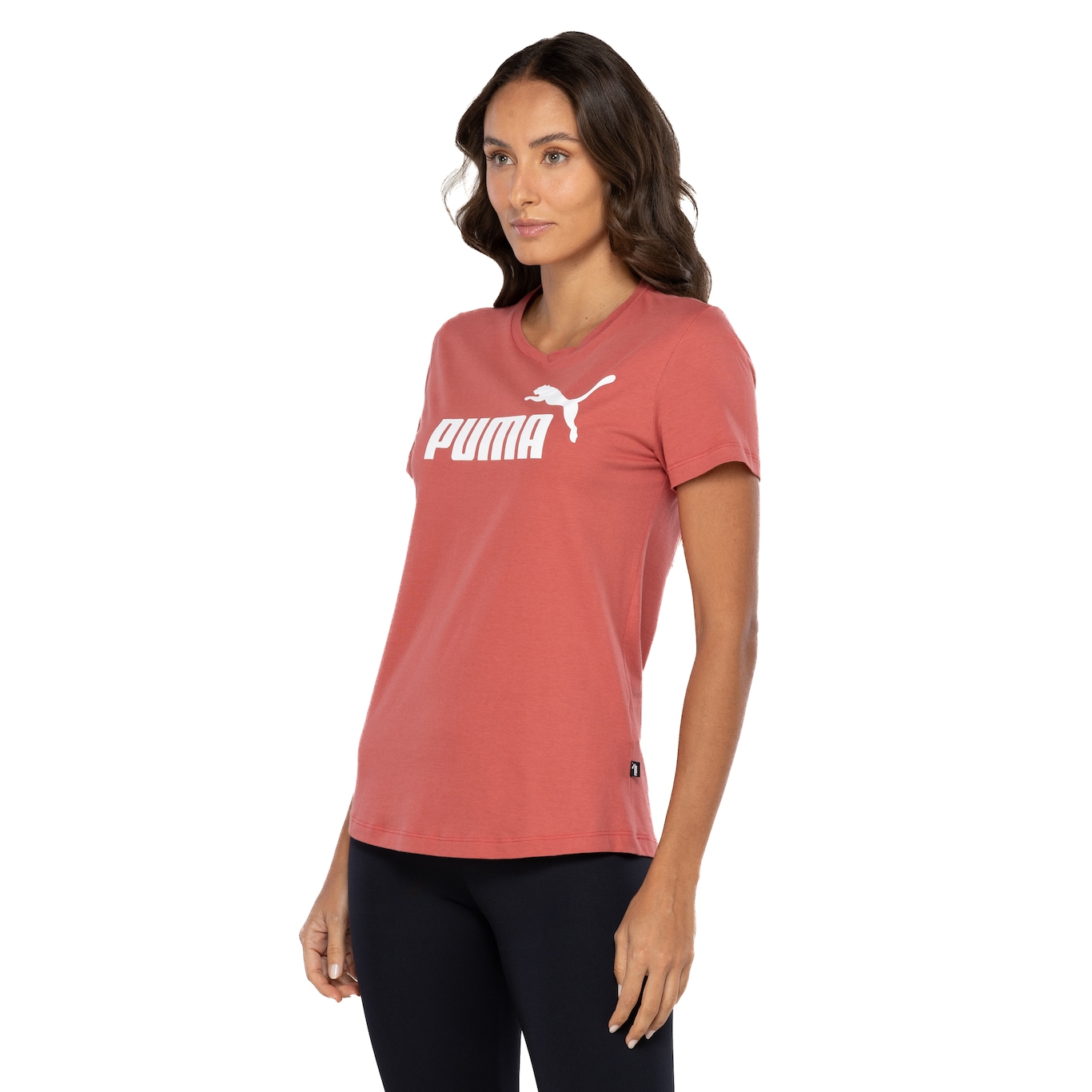 Camiseta Feminina Puma Manga Curta Essentials Logo Tee - Video 1