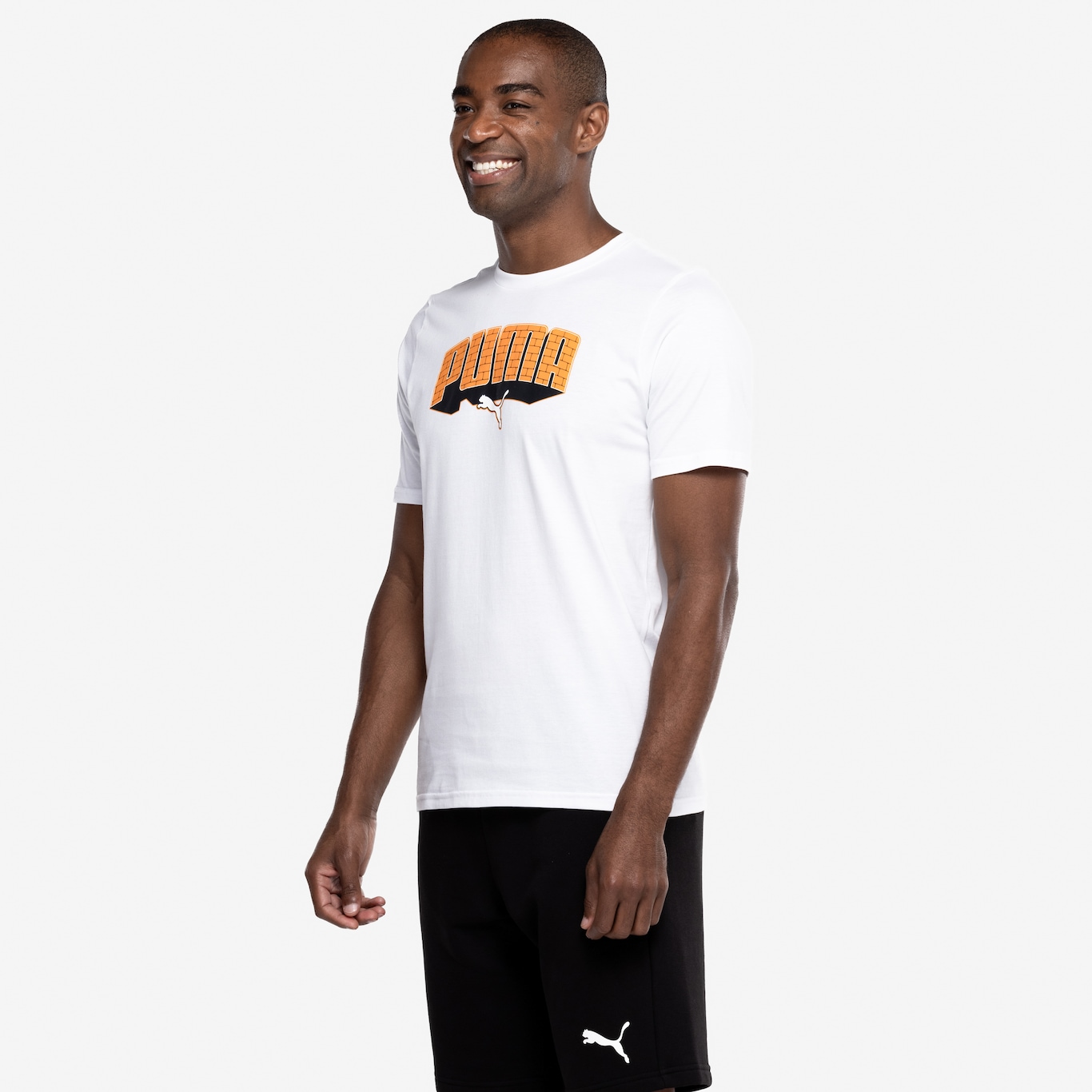 Camiseta Masculina Puma Manga Curta Graphics Hip Hop - Foto 5