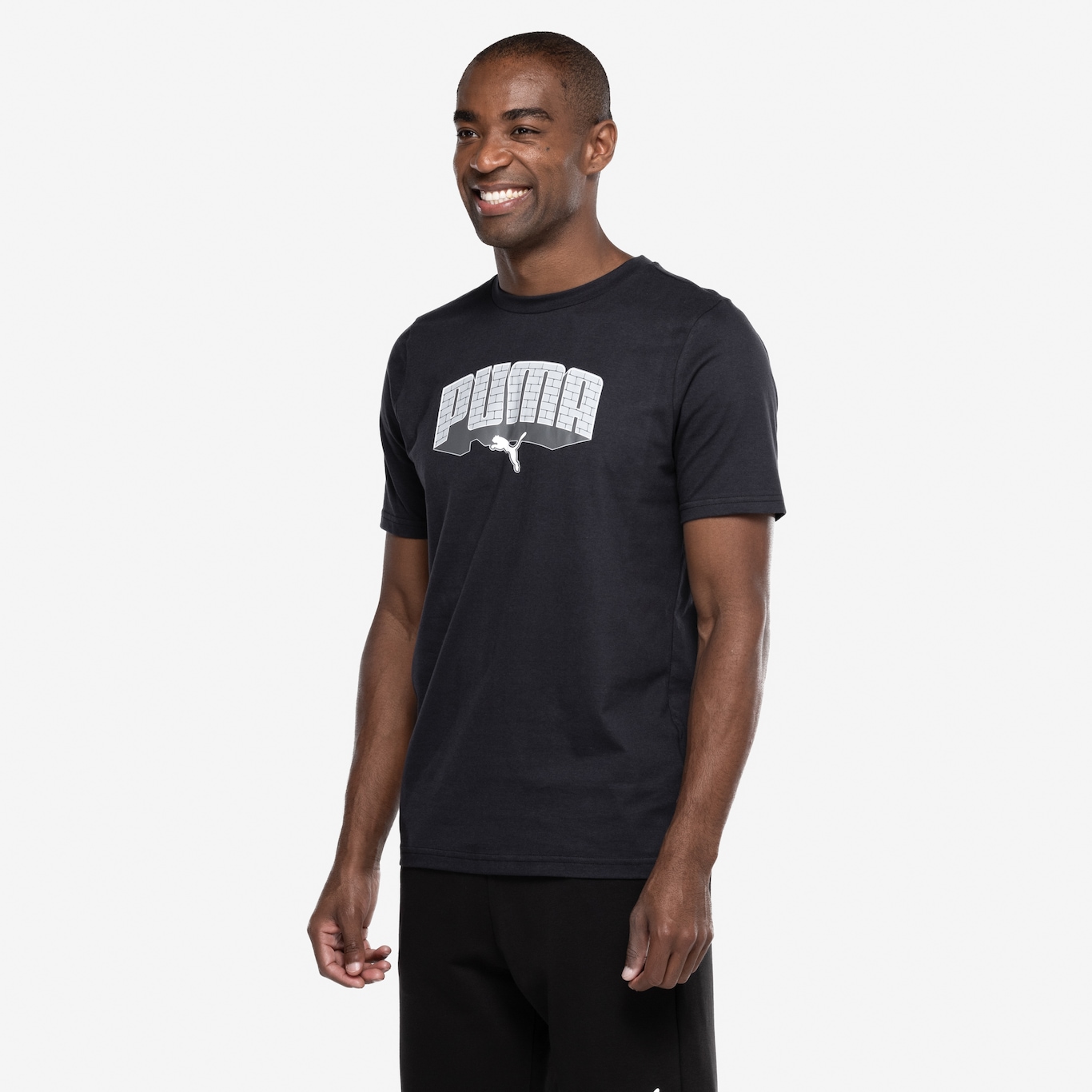 Camiseta Masculina Puma Manga Curta Graphics Hip Hop - Foto 5