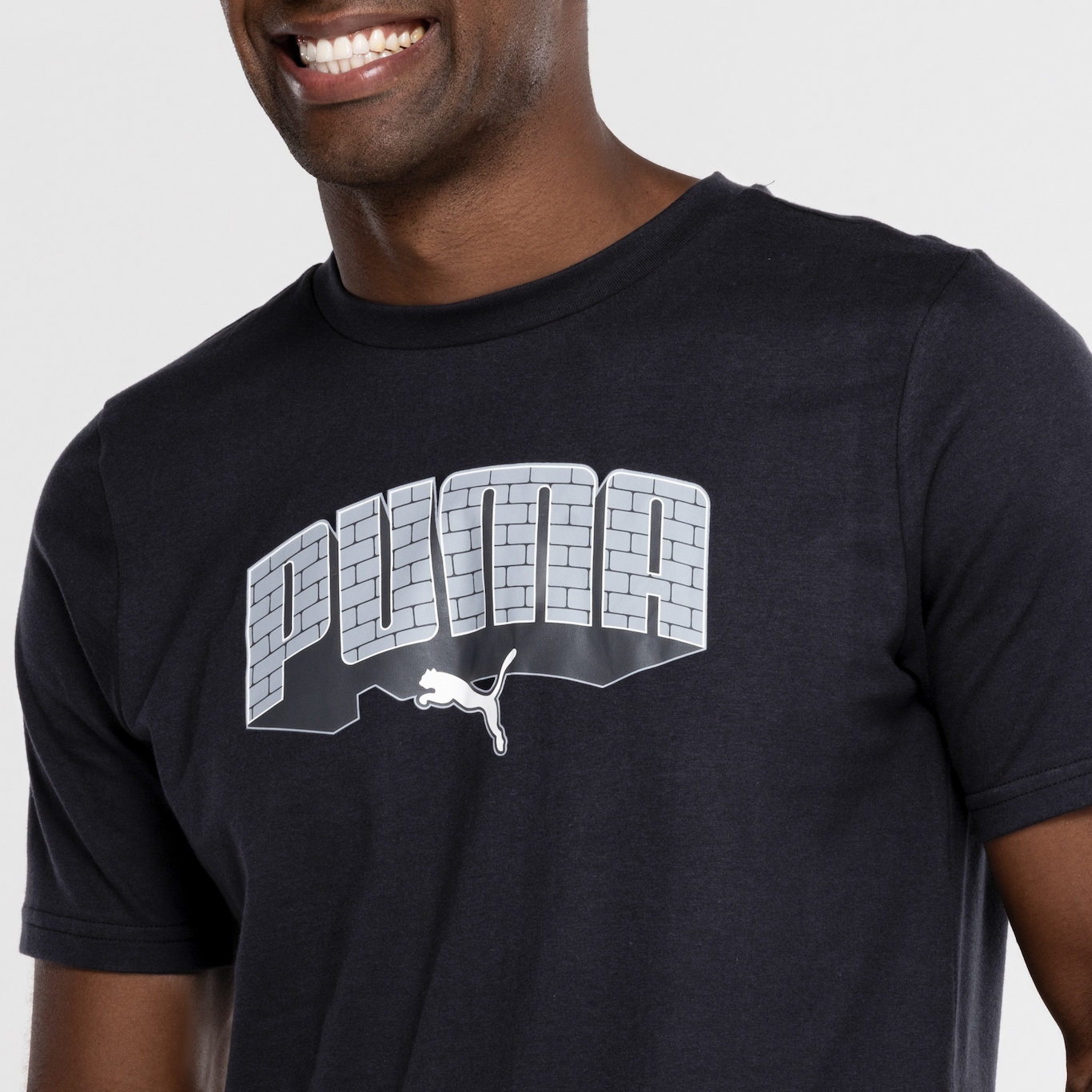 Camiseta Masculina Puma Manga Curta Graphics Hip Hop - Foto 6