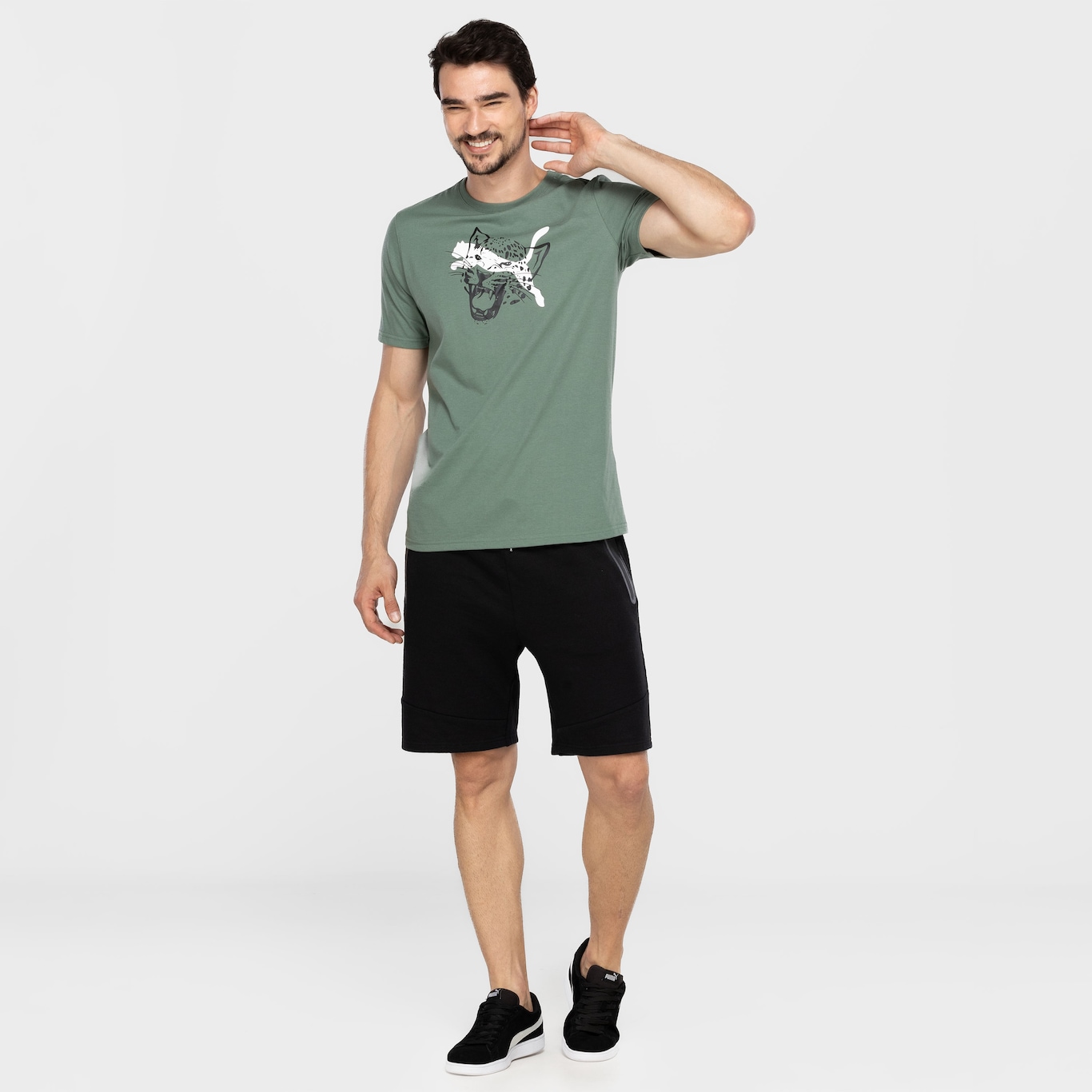 Camiseta Masculina Puma Training Cat Tee - Foto 4